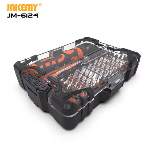 JAKEMY jm-6124 Screwdriver Set Precision Disassemble Repair Tool Kits for Mobile Phone/Tablet PC/Watch/Electronic Household