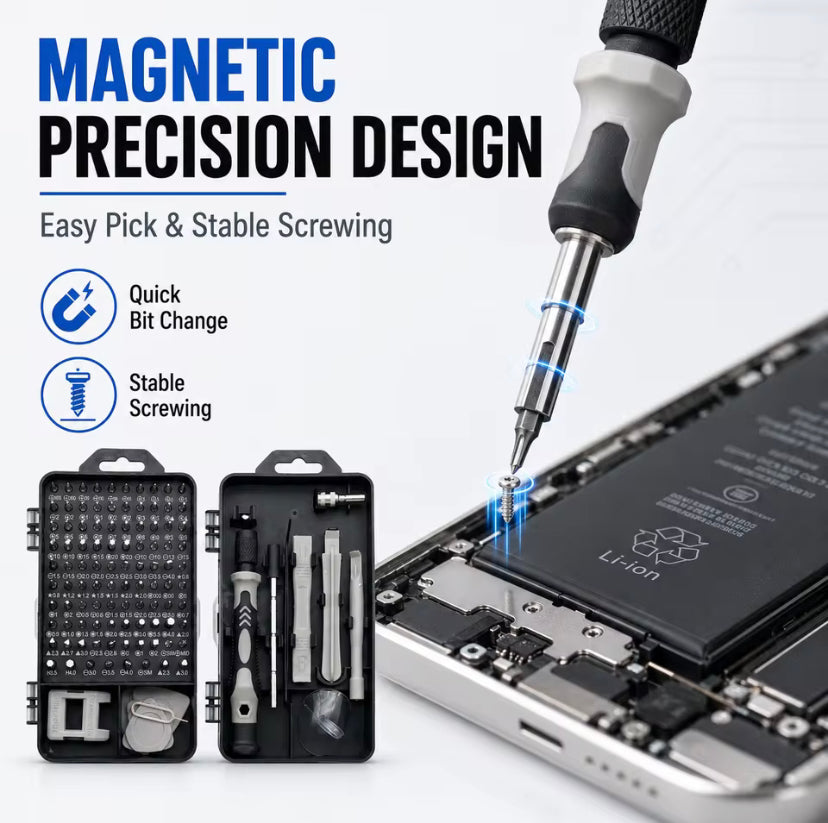 115-in-1 Precision Screwdriver Sets, Professional Repair Tool Kit for Electronics, Phone, Watch, Automotive Maintenance
