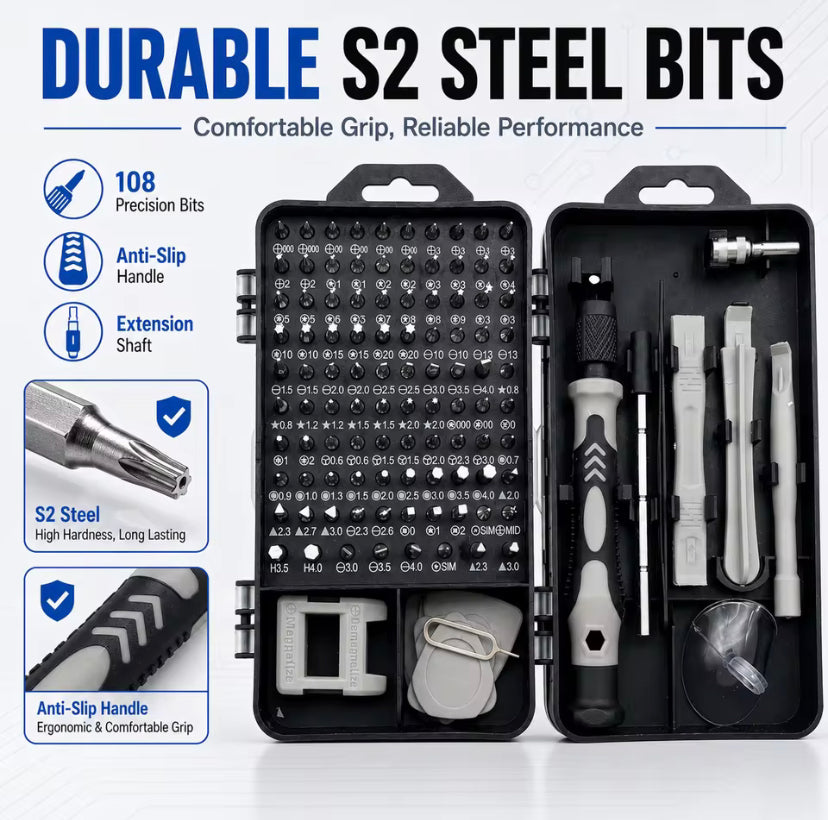 115-in-1 Precision Screwdriver Sets, Professional Repair Tool Kit for Electronics, Phone, Watch, Automotive Maintenance