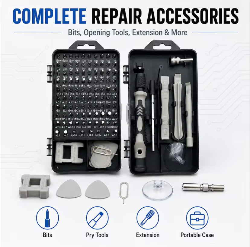 115-in-1 Precision Screwdriver Sets, Professional Repair Tool Kit for Electronics, Phone, Watch, Automotive Maintenance