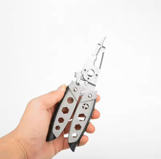 7''Multipurpose Wire Stripper Stripping Cutter Crimping Cable Electrician Wire Repair Tool Chrome Vanadium Steel Multitool Plier
