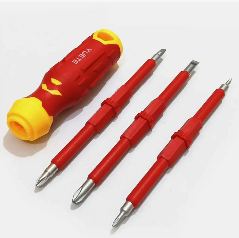 6 in 1 High-Voltage Insulated Screwdriver Set Magnetic Screwdrivers Cross And Flat Head Electrician Special
