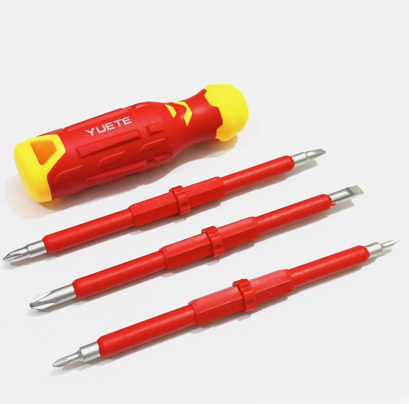 6 in 1 High-Voltage Insulated Screwdriver Set Magnetic Screwdrivers Cross And Flat Head Electrician Special