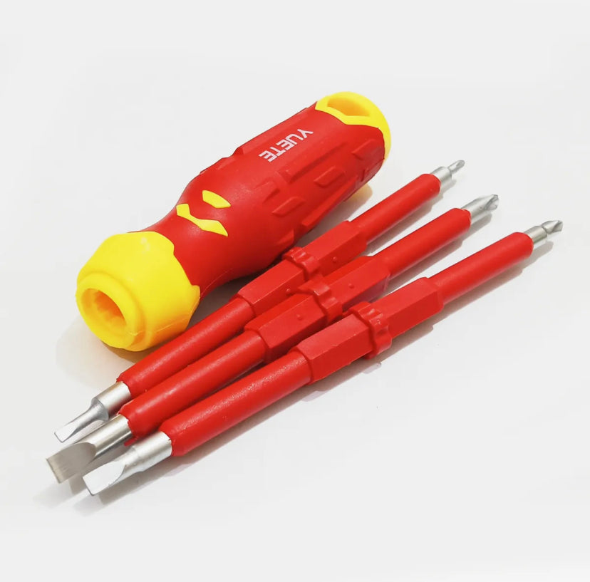 6 in 1 High-Voltage Insulated Screwdriver Set Magnetic Screwdrivers Cross And Flat Head Electrician Special