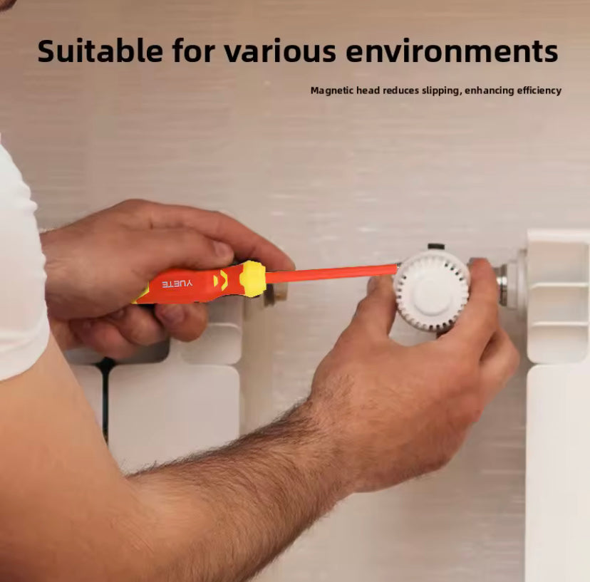 6 in 1 High-Voltage Insulated Screwdriver Set Magnetic Screwdrivers Cross And Flat Head Electrician Special