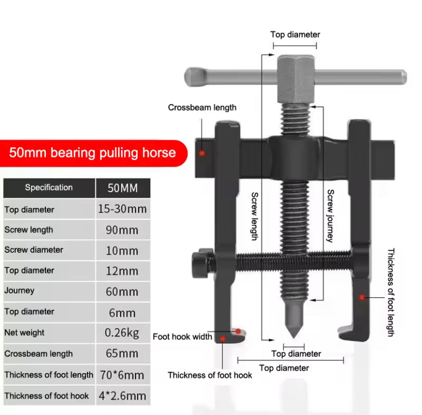 Durable 2-Jaw Rama Multi-functional High-carbon Steel Two Jaw Puller Labor-saving Separation Bearing Device Repair Tool