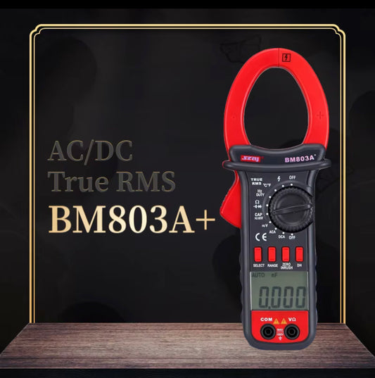 SZBJ BM803A+ Digital Clamp Meter 1000A Clamp Multimeter AC/DC Voltage Current Tapacitor Frequency Temperature Tester True RMS