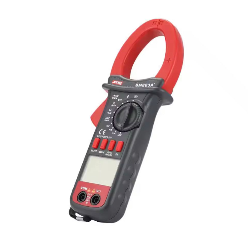 SZBJ BM803A+ Digital Clamp Meter 1000A Clamp Multimeter AC/DC Voltage Current Tapacitor Frequency Temperature Tester True RMS