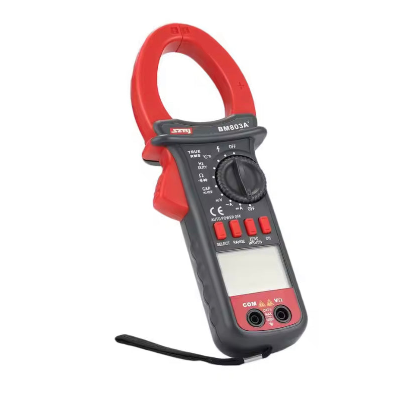 SZBJ BM803A+ Digital Clamp Meter 1000A Clamp Multimeter AC/DC Voltage Current Tapacitor Frequency Temperature Tester True RMS