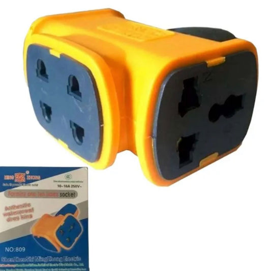 High Quality 4 Port Multipurpose Electric Power Extension Lead Board 10 Holes Socket | 2 Universal and 2 Simple Plug |