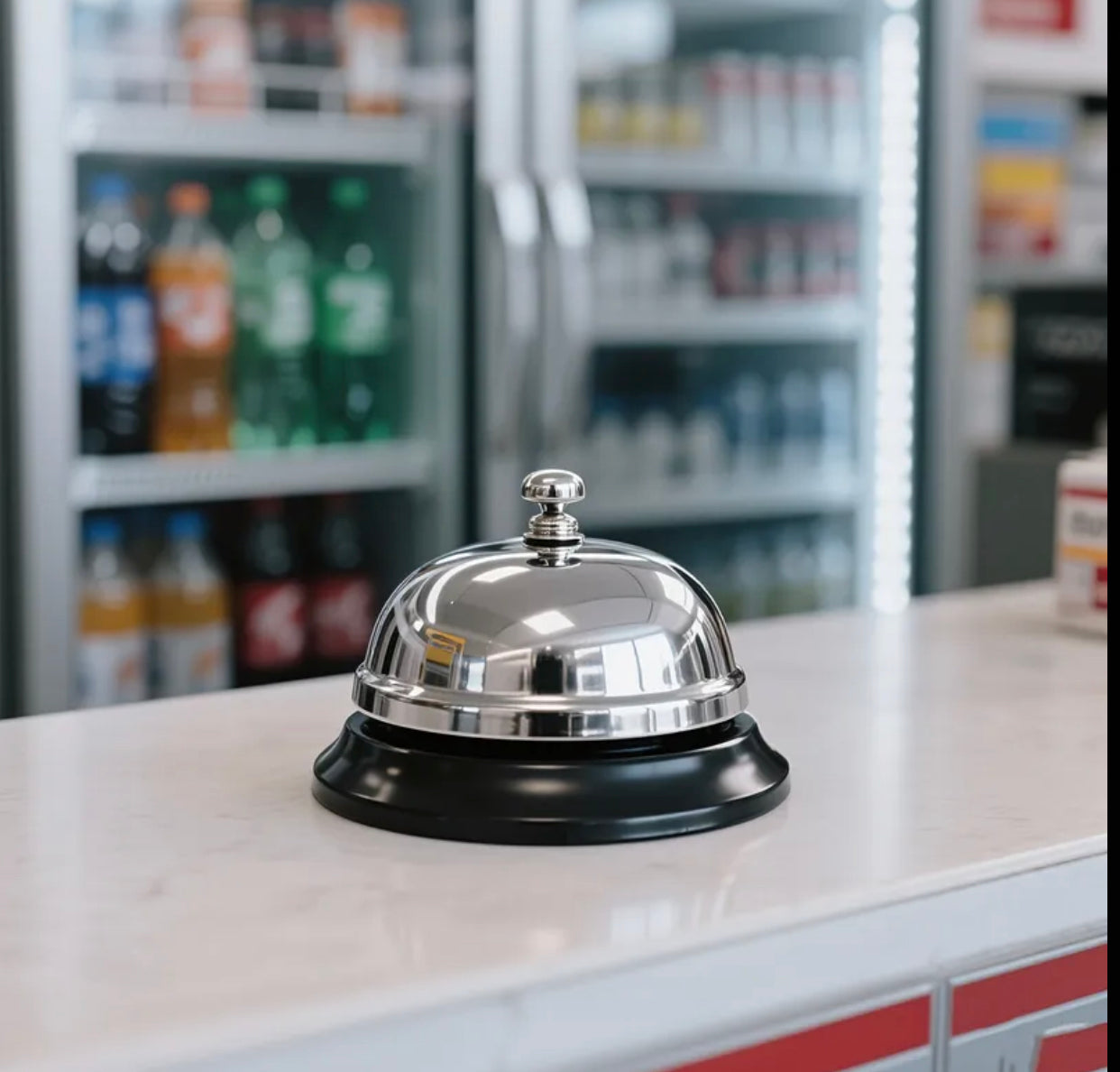 2 PCS Stainless Steel Counter Service Bell, Loud and Clear Ring, Hotel Reception, Restaurant, Kitchen, Store, School
