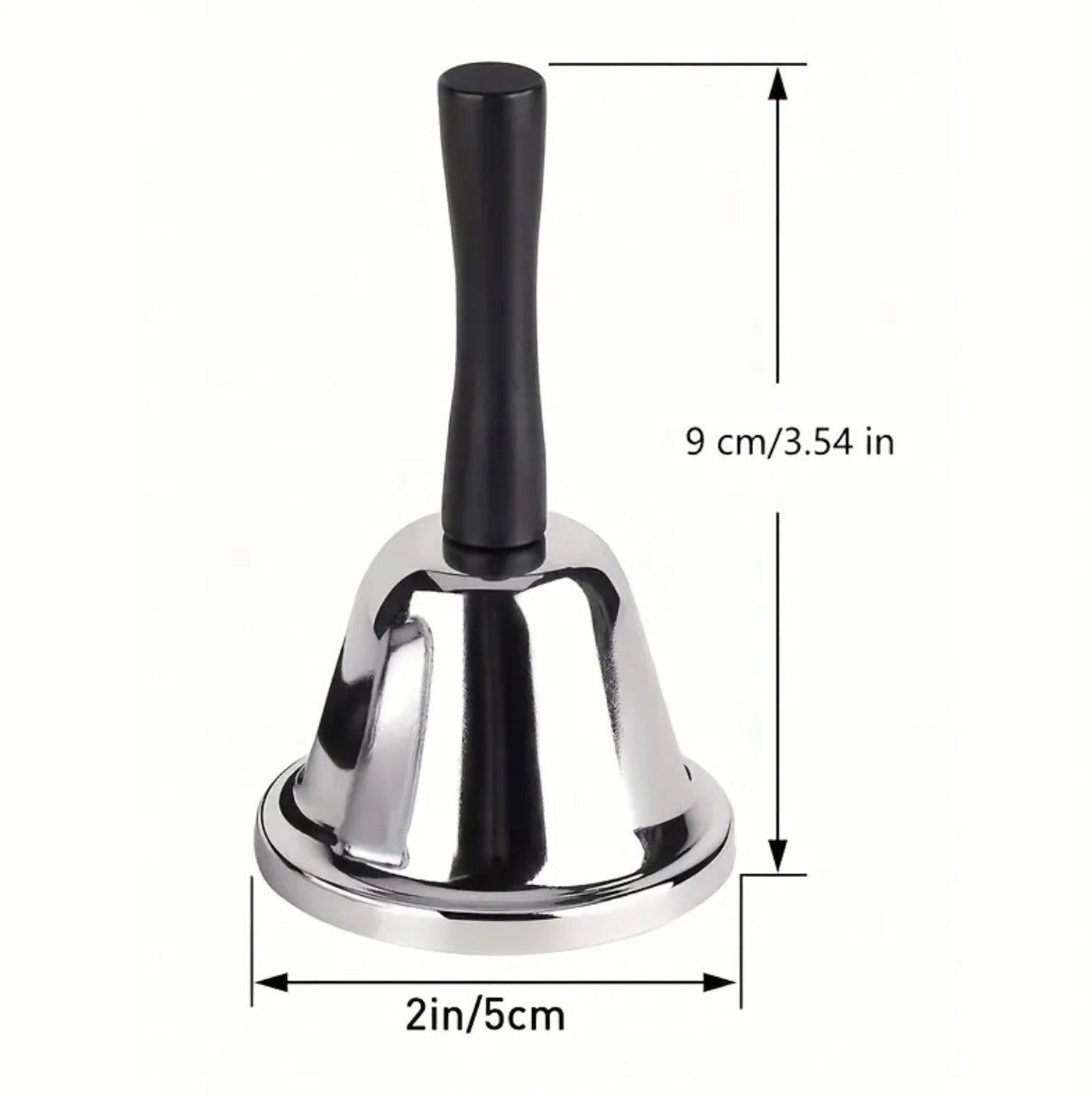 1pc Hand Bell, Classic Dinner Bell, Durable Hand Bell, Loud Call Bell, Service Bell for Weddings, School Classrooms, Service and Game Parties, Christmas