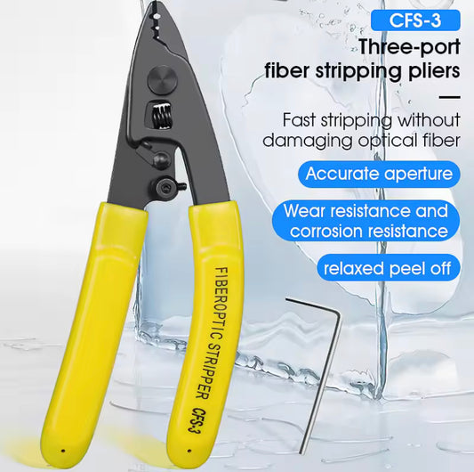 FS-3 Three-port Fiber Optical Stripper Wire Strippers FTTH Tools Optical Fiber Stripping Pliers  hot melt cold joint tool