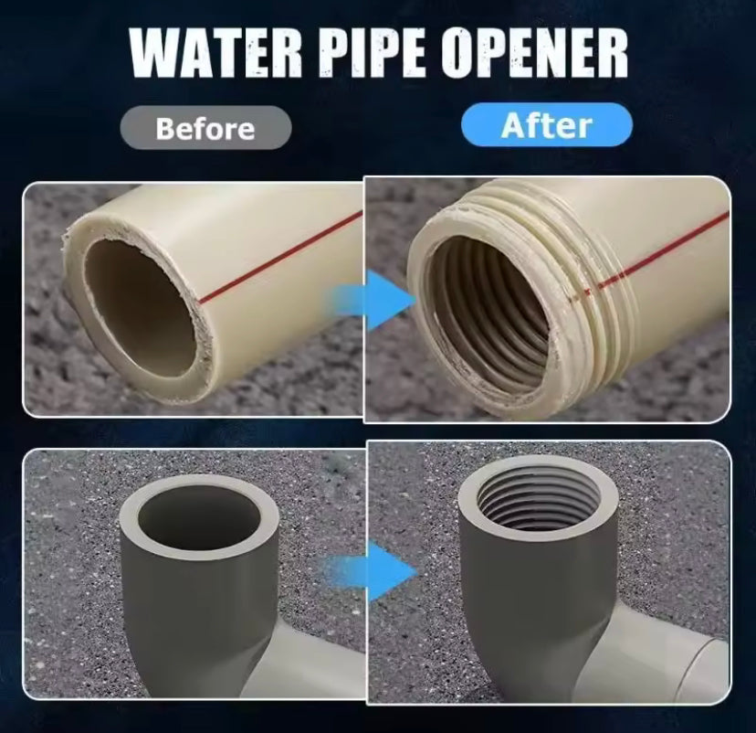 Electric Drill PVC Pipe Threader Kit 3/4 Inch Internal External Thread Cutter Tool Plumbing Repair for PVC Pipe DIY