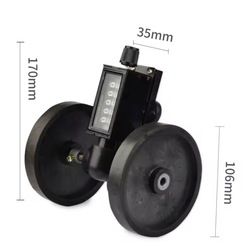 Mechanical Wheel Meter Counter 5 Digits Spinning Cable Plastic Film Leather Length Measurement Counter