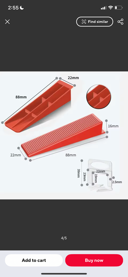 100PCS Floor Tile Leveling System Clips Spacers Straps Tile Piler Wadge Ceramic Tile Laying Leveling Construction Tools