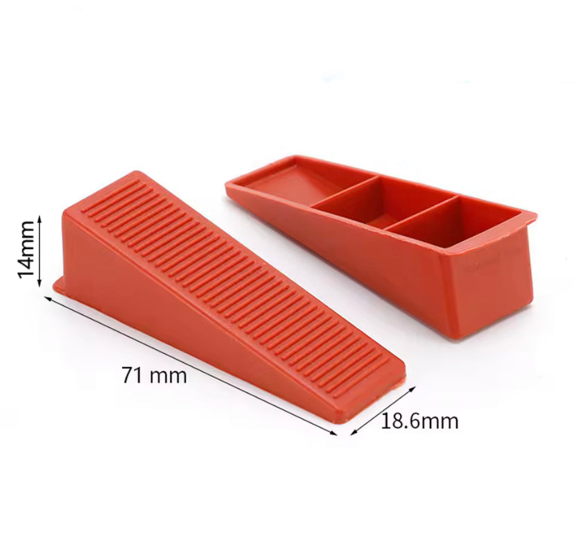 100PCS Floor Tile Leveling System Clips Spacers Straps Tile Piler Wadge Ceramic Tile Laying Leveling Construction Tools