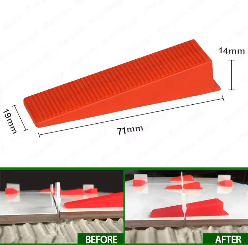 100PCS Floor Tile Leveling System Clips Spacers Straps Tile Piler Wadge Ceramic Tile Laying Leveling Construction Tools