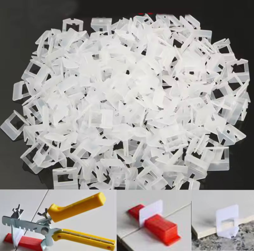 100PCS 1.5mm Tile Leveling System Clips PE Material Spacers for Ceramic Wall Tile Leveling Construction Tools