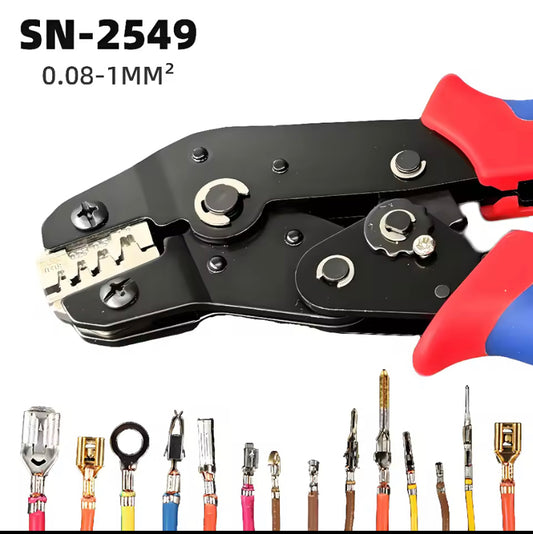 SN-2549 Ratcheting Crimper Tool for Dupont/PH2.0/XH2.54/VH3.96 Terminals, Wire Crimping Pliers Electrical Connector Clamp