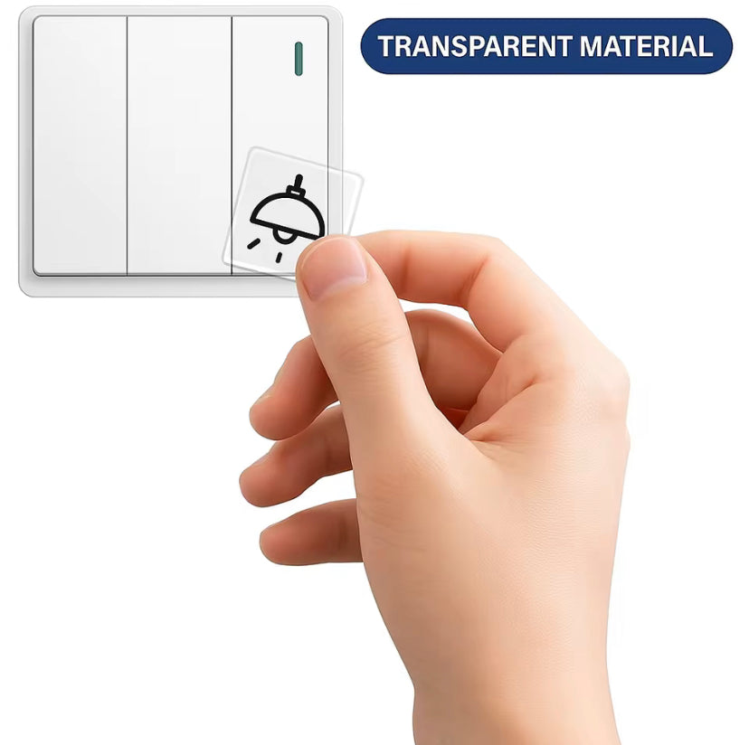 180pcs/ 3 Sheets Transparent Light Switch Label Stickers Clear PET Switch Icons for Home Lighting & Appliances, Easy to Apply