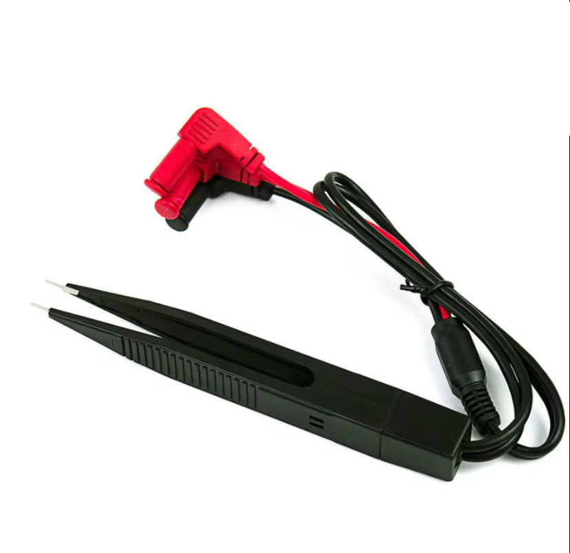 Multi-purpose SMD SMT Test Clamp Test Clip Lead Probe Digital Multimeter Meter Tweezer for IC Resistance Measurement Tweezers Type Patch Clamp