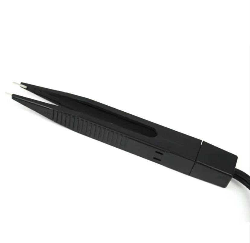 Multi-purpose SMD SMT Test Clamp Test Clip Lead Probe Digital Multimeter Meter Tweezer for IC Resistance Measurement Tweezers Type Patch Clamp