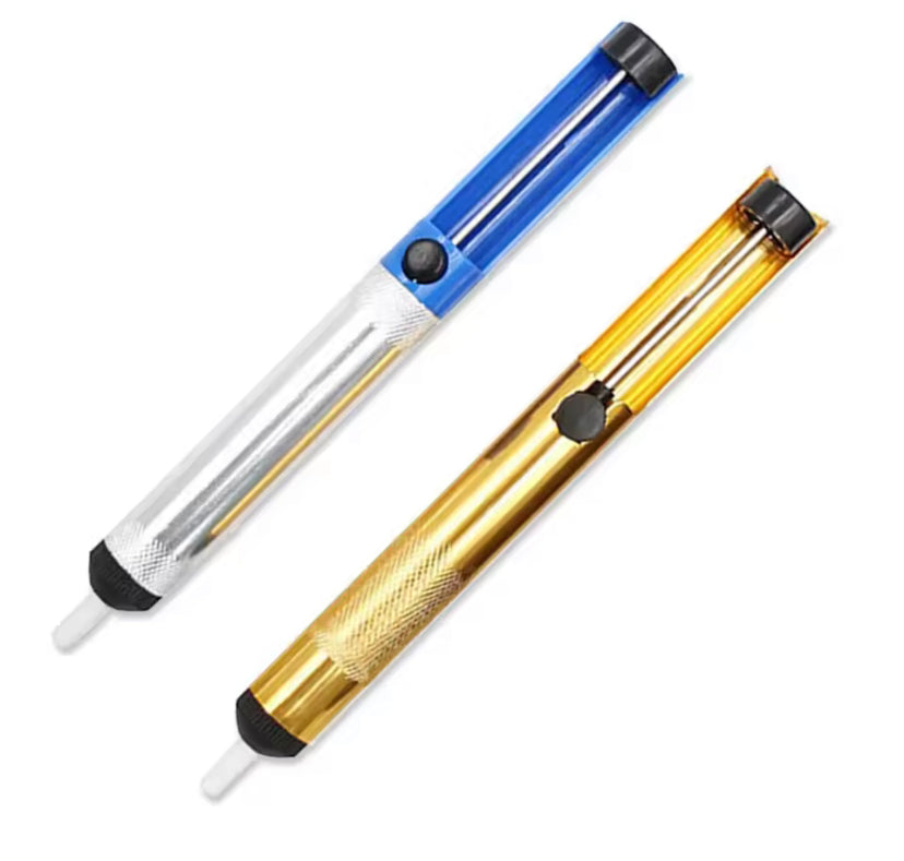 Aluminium Desoldering Suction Pump Tool Solder Sucker Suction Tin Pen Removal Device Blue Vacuum Soldering Iron Desolder