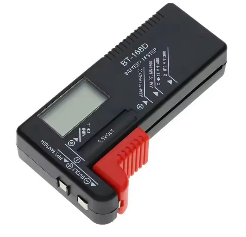 BT-168D Battery Tester Universal Digital LCD Tester AA AAA CD 9V 1.5V Button Cell Voltage Battery Voltage Tester