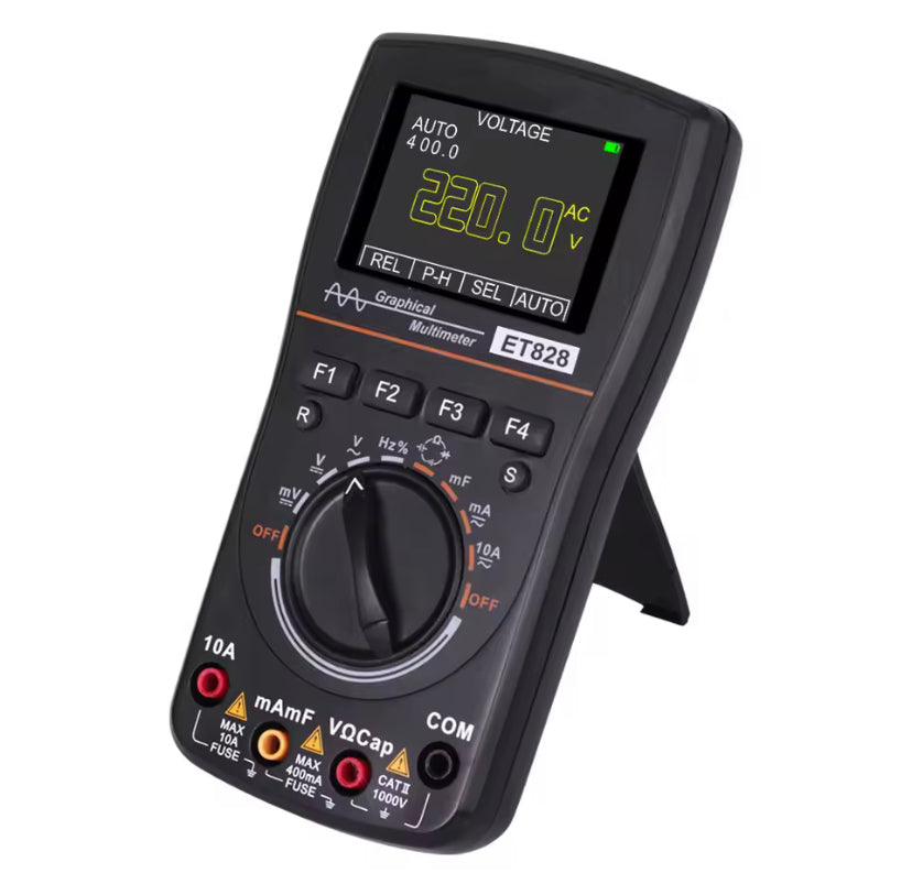 ET828 Oscilloscope Multimeter Oscilloscope + Multimeter Two-in-one Sampling Rate 1MHZ 2.5MSPS