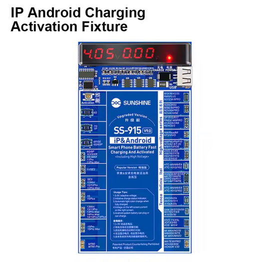 SUNSHINE SS-915 V9.0 Universal Battery Activation Board for IP 6G-15ProMax  Android Fast Charging Testing Activated Panel