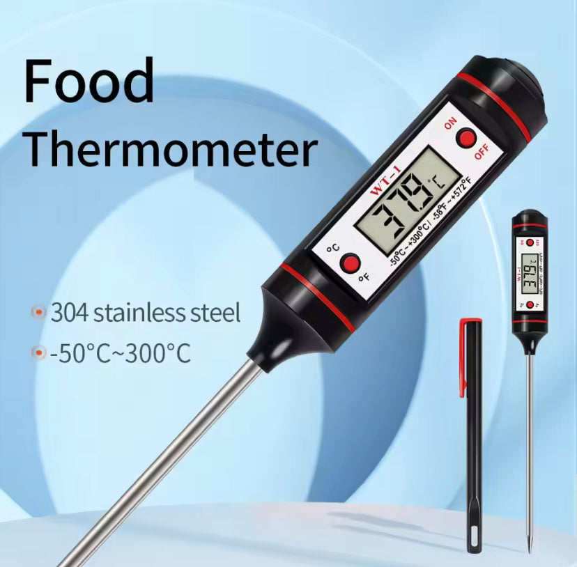 -50-300℃ Digital Food Thermometer For Meat Kitchen Cooking Water Milk Food Probe Temperature Meter BBQ Electronic Oven Tool