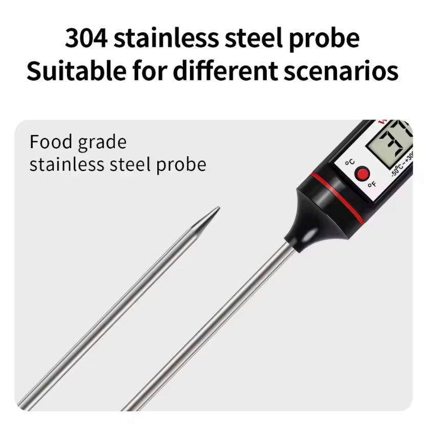 -50-300℃ Digital Food Thermometer For Meat Kitchen Cooking Water Milk Food Probe Temperature Meter BBQ Electronic Oven Tool