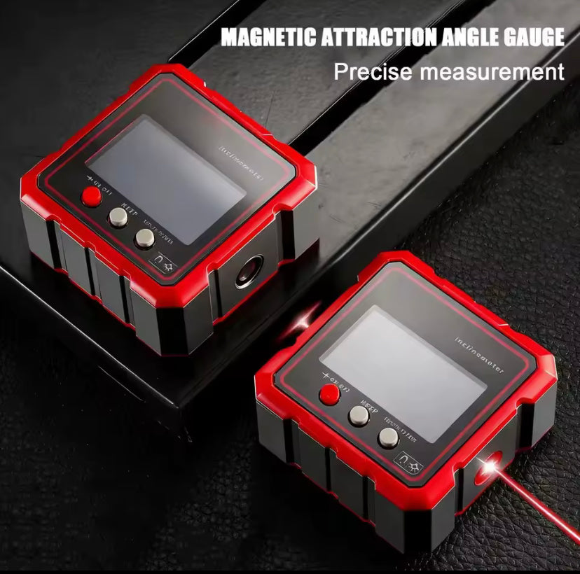Digital Angle Meter 4-Side Magnetic Angle Gauge With Laser Electronic Protractor Horizontometer Inclinometer Angle Ruler Slope Measuring