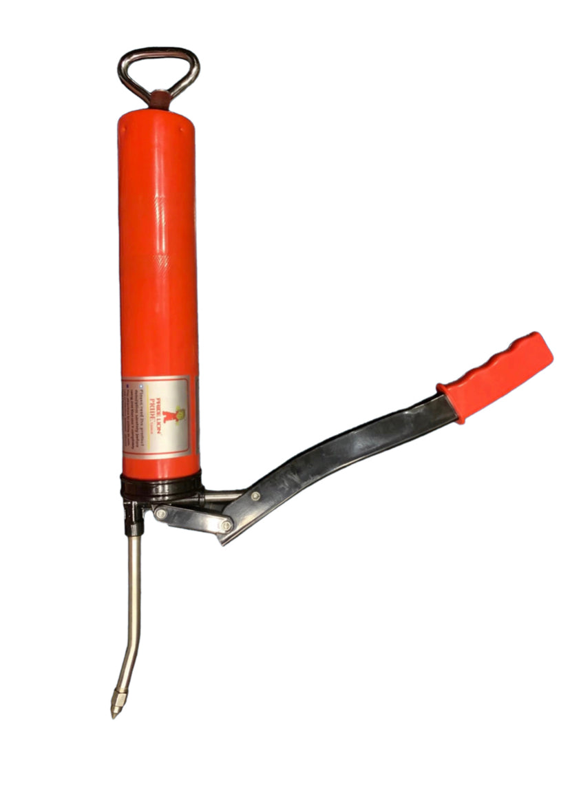 PRIDE 400cc Manual Grease Gun High Pressure Lubrication Tool Single Rod Automotive Grease Injector Syringe for Oil And Car Lubrication SUV Trucks with Flexible Extension Hose