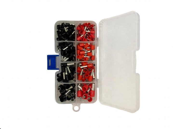Wire Ferrules Box 220PCS Single Ferrule Connectors Insulated Tinned Brass Pins Set For Electrician Terminal Block End Sleeve Crimps