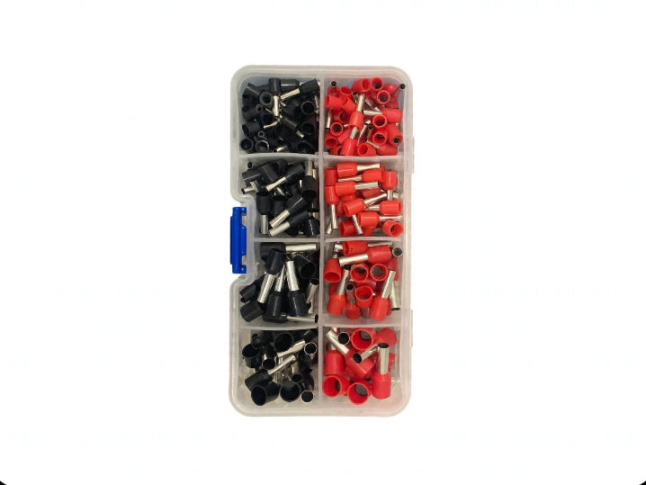 Wire Ferrules Box 220PCS Single Ferrule Connectors Insulated Tinned Brass Pins Set For Electrician Terminal Block End Sleeve Crimps