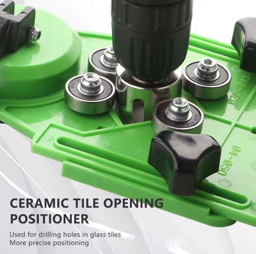 Drill Guide Positioning Tool for Tile, Glass, Marble – Vacuum Suction Holder for Accurate Drilling, Ceramic Tile Chamfering Tool