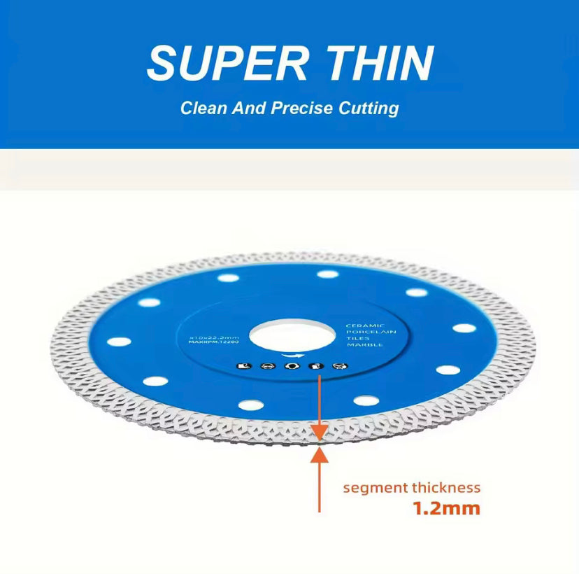 1PC X Mash 5''/4'' Super Thin Diamond Blade 2Pcs for Porcelain/Ceramic/Granite/Marble, Smooth Cutting Wheel Disc for Angle Grinder