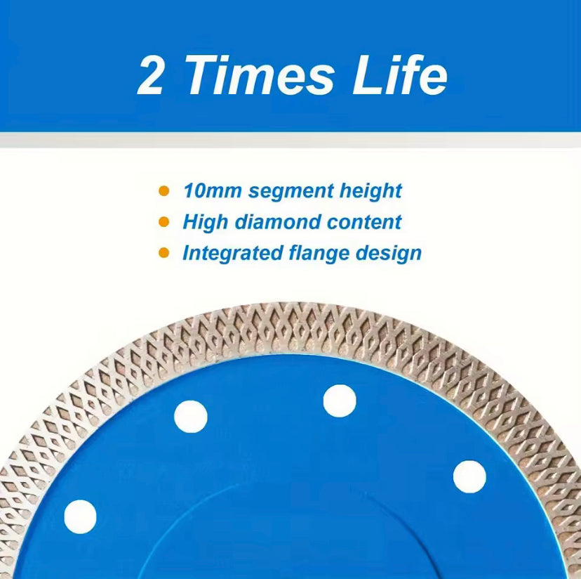 1PC X Mash 5''/4'' Super Thin Diamond Blade 2Pcs for Porcelain/Ceramic/Granite/Marble, Smooth Cutting Wheel Disc for Angle Grinder