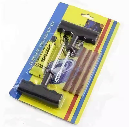6PCS Tire Repair Tools Kit Car Motorcycle Bike Tyre Puncture Repairing Tool Tubeless Tires Repair Rubber Strips Plug Tool