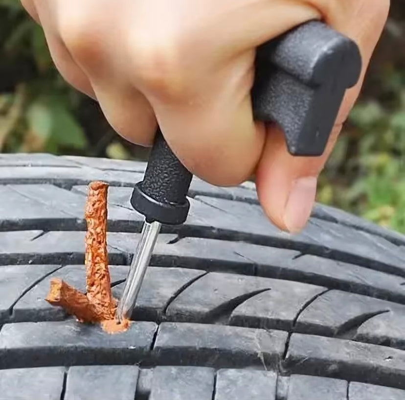 6PCS Tire Repair Tools Kit Car Motorcycle Bike Tyre Puncture Repairing Tool Tubeless Tires Repair Rubber Strips Plug Tool