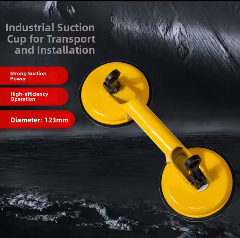 2 Claws Aluminum Alloy Two Claw Glass Suction Cup 123M Rubber Pad for Tile Floor Moving Tool Home Decoration And Renovation