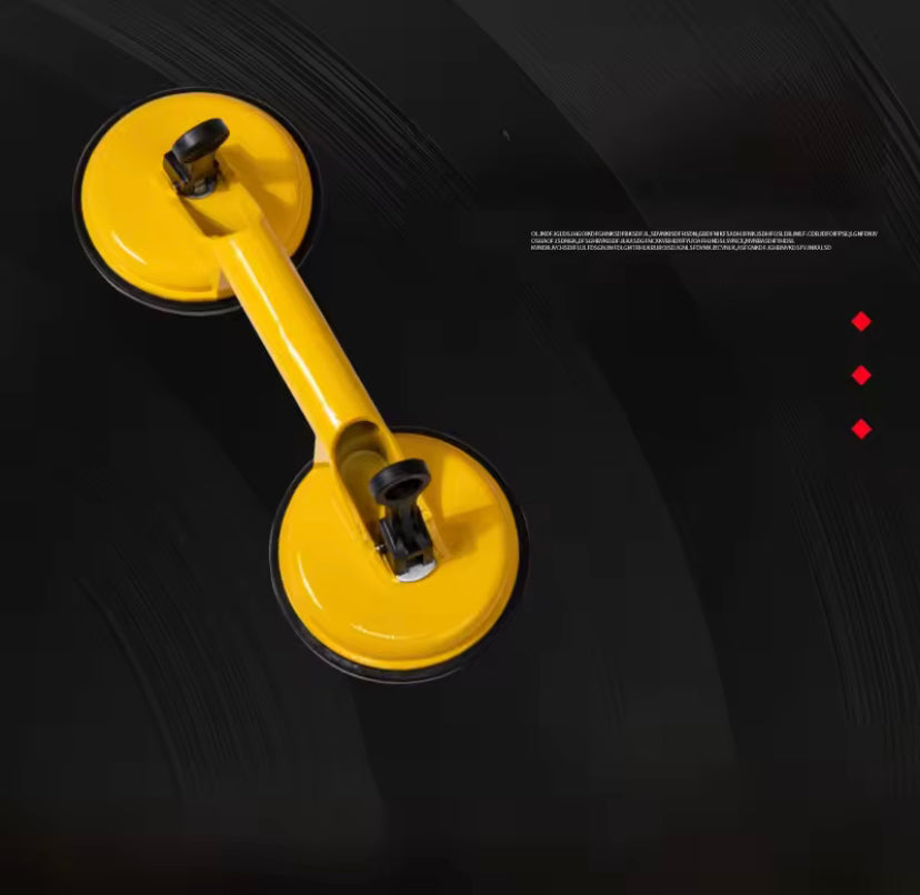 2 Claws Aluminum Alloy Two Claw Glass Suction Cup 123M Rubber Pad for Tile Floor Moving Tool Home Decoration And Renovation