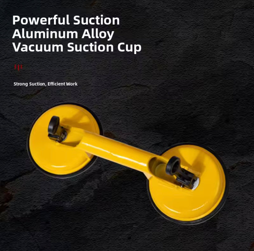 2 Claws Aluminum Alloy Two Claw Glass Suction Cup 123M Rubber Pad for Tile Floor Moving Tool Home Decoration And Renovation