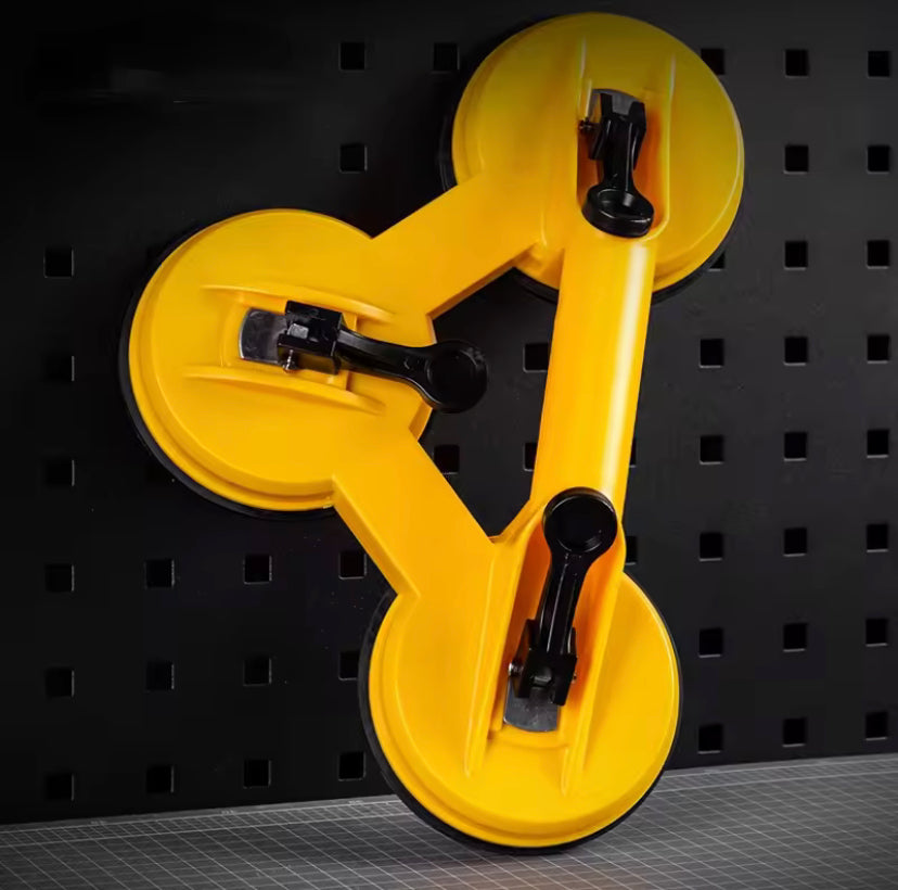 3 Claws Aluminum Alloy Two Claw Glass Suction Cup 123M Rubber Pad for Tile Floor Moving Tool Home Decoration And Renovation
