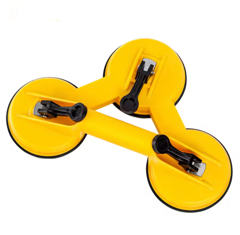 3 Claws Aluminum Alloy Two Claw Glass Suction Cup 123M Rubber Pad for Tile Floor Moving Tool Home Decoration And Renovation