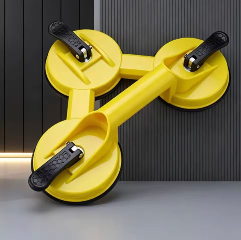 3 Claws Aluminum Alloy Two Claw Glass Suction Cup 123M Rubber Pad for Tile Floor Moving Tool Home Decoration And Renovation