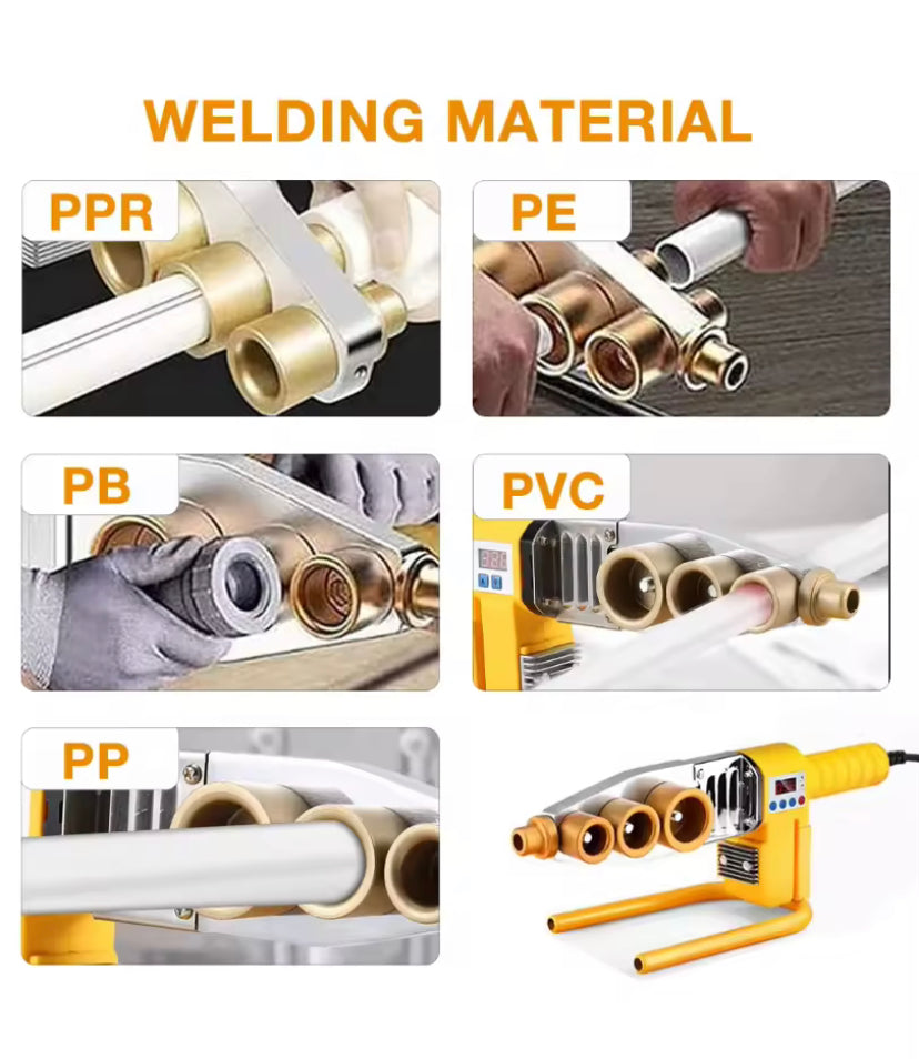 220V Pipe Welding Machine With Metal Box Pipe Welding Iron PB/PP/PE/PPR 25mm 32mm And 40mm Die Head, Home Water Pipe Plastic Welding Tools