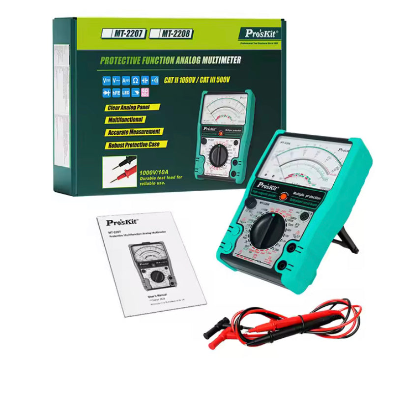 Proskit MT-2208 pointer meter high-precision mechanical external magnetic anti burn multimeter maintenance electrician's meter